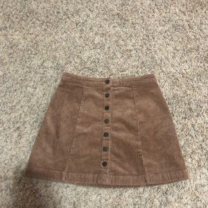 brown corduroy mini skirt ❕